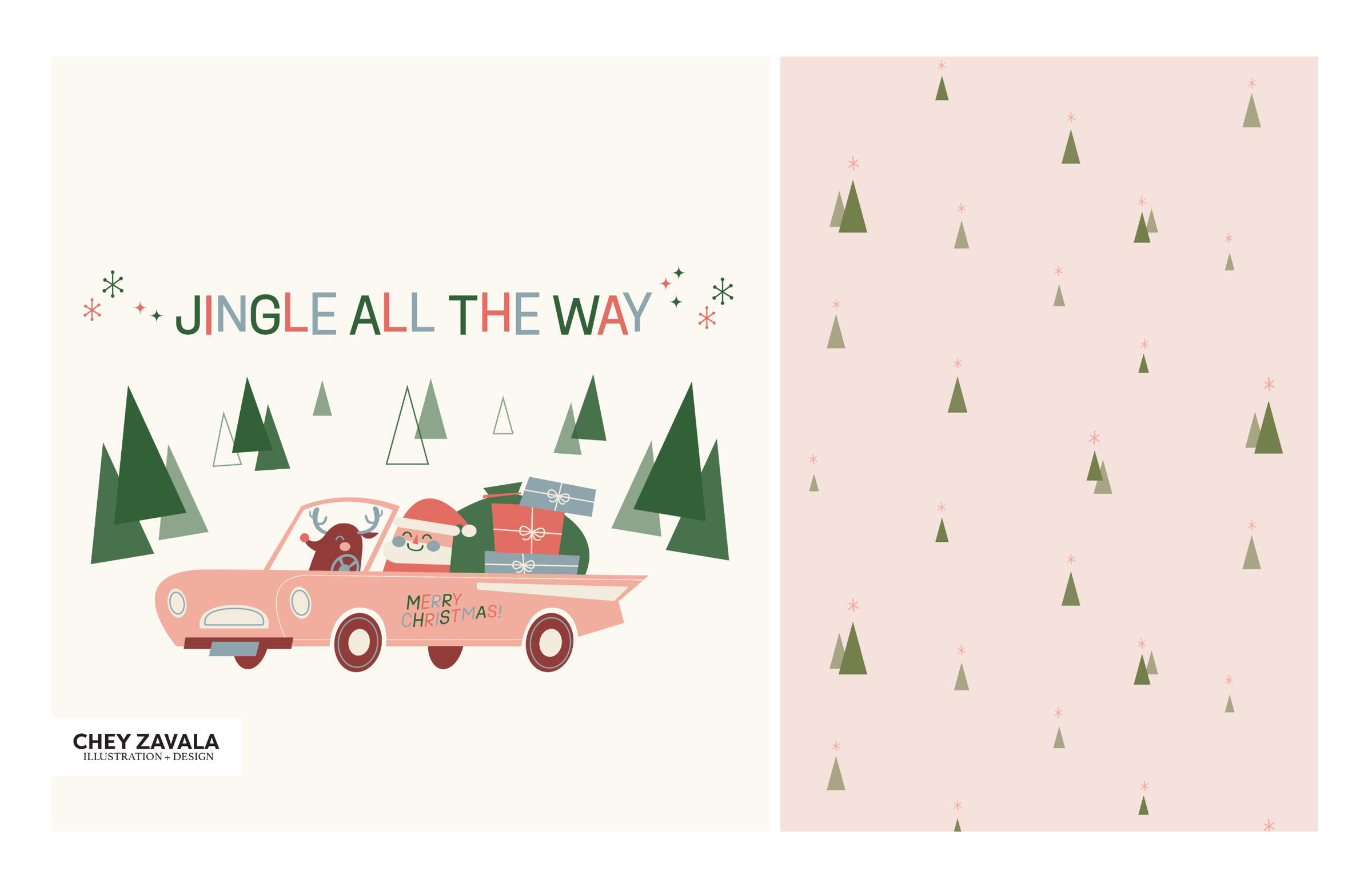 A Mid-Century Modern take on Santa&#39;s sleigh.